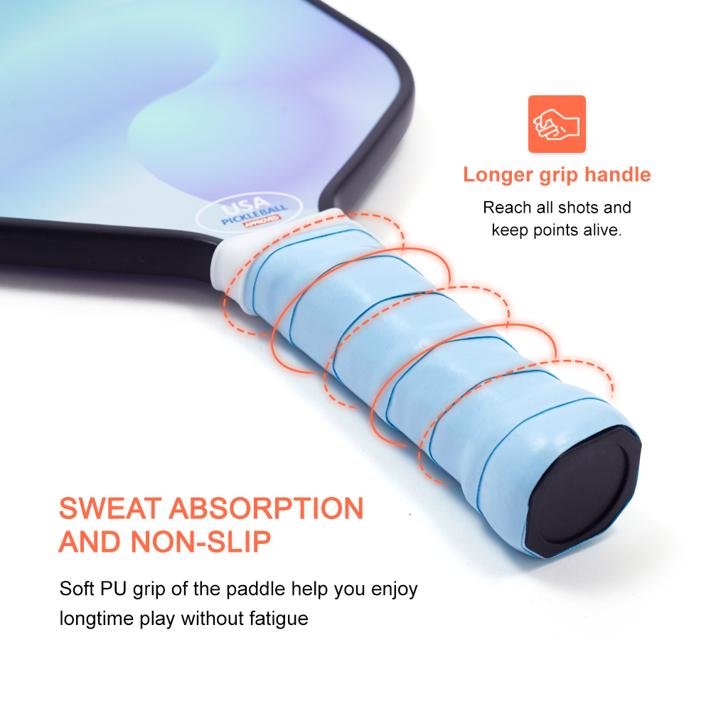 High Tech Composite Multi Layers T700 Carbon Fiber Surface USAPA Approved Thermoformed Single Pickleball Paddle