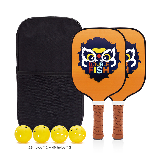 Wholesale Custom Logo Quality Outdoor Indoor Portable Bag 4 Pickleball 2 Racket Fiberglass Pickle Ball Pickleball Paddle Set