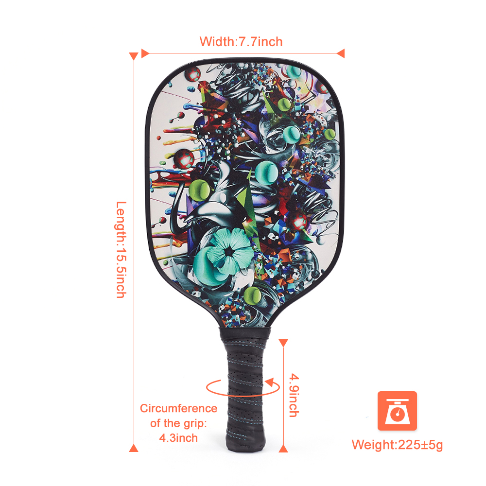 USAPA Approved Custom Composite Carbon Fiber Pickleball Paddle Adult Entertainment Use PP Honeycomb Printed