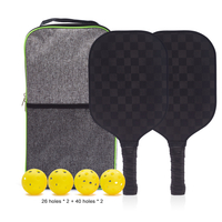 Professional Fiberglass Aerodynamic Carbon Fiber Surface Usapa Approved Pickleball Paddle Set of 2