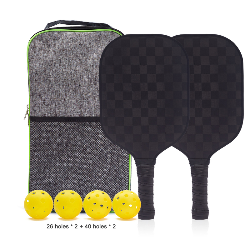 Professional Fiberglass Aerodynamic Carbon Fiber Surface Usapa Approved Pickleball Paddle Set of 2