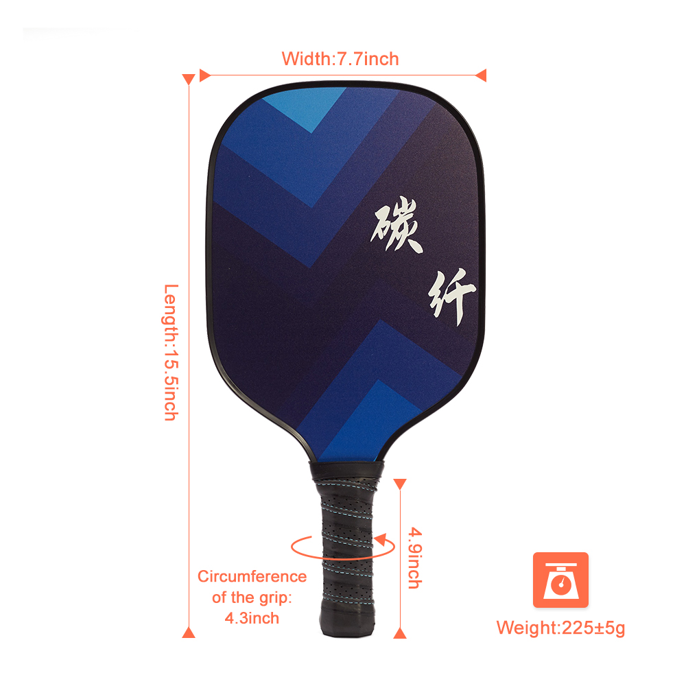 Custom Carbon Fiber PP Honeycomb Core Training Indoor Outdoor USAPA Approved Pickelball Paddle