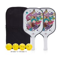 Professional Cheap Usapa Approved Custom Logo Design Adult Training Pickleball Ball Paddle High End Pickleball Racket