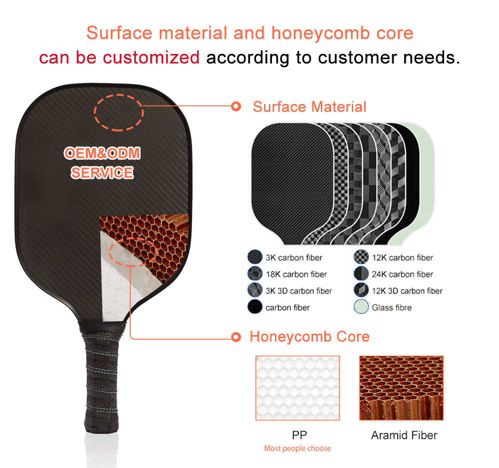 2025 New Pickleball Focus Training Paddle Custom Premium 3K Carbon Pickleball Training Paddle