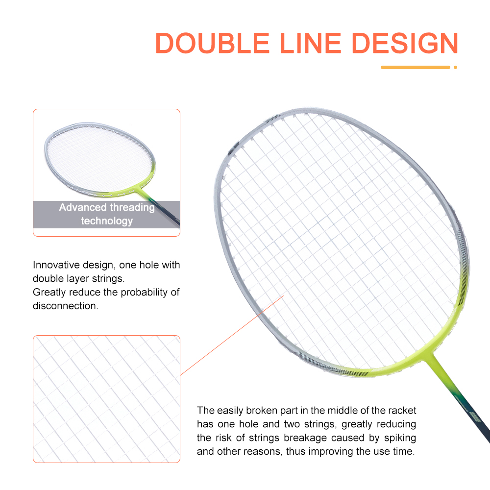 New Product Lightweight Carbon Fiber Badminton Racket Professional Durable Racket Beginner Special Badminton Racquets