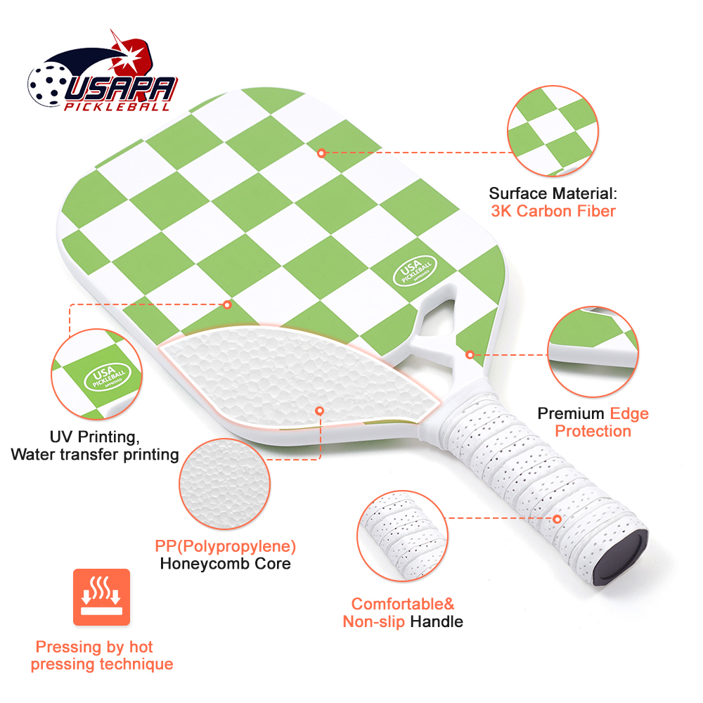 3K Carbon Fiber Pickleball Paddle Thermoformed Professional Custom Outdoor Sport Training Pickleball Racket