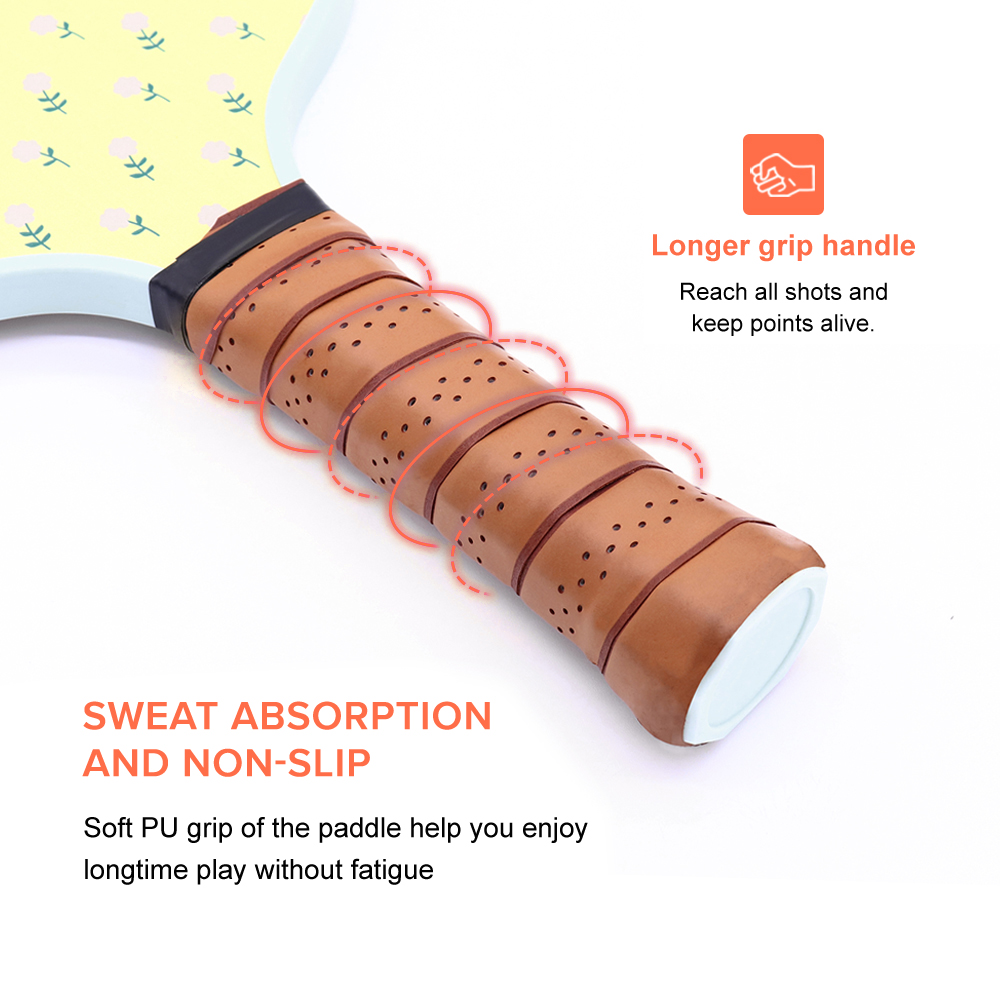 USAPA Approved Best Pickleball Rackets Fiberglass Face Polypropylene Honeycomb Core Lightweight Pickleball Paddles