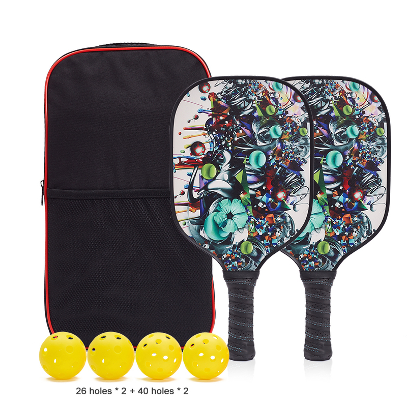 USAPA Approved Graphite Polypropylene Honeycomb Core Lightweight Pickleball Racket Pickleball Paddle Set with 2 Paddles