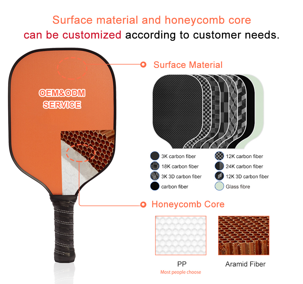 Professional Thermoforming Sealing Edge Pickleball Paddle Glass Fiber Pickleball Bat