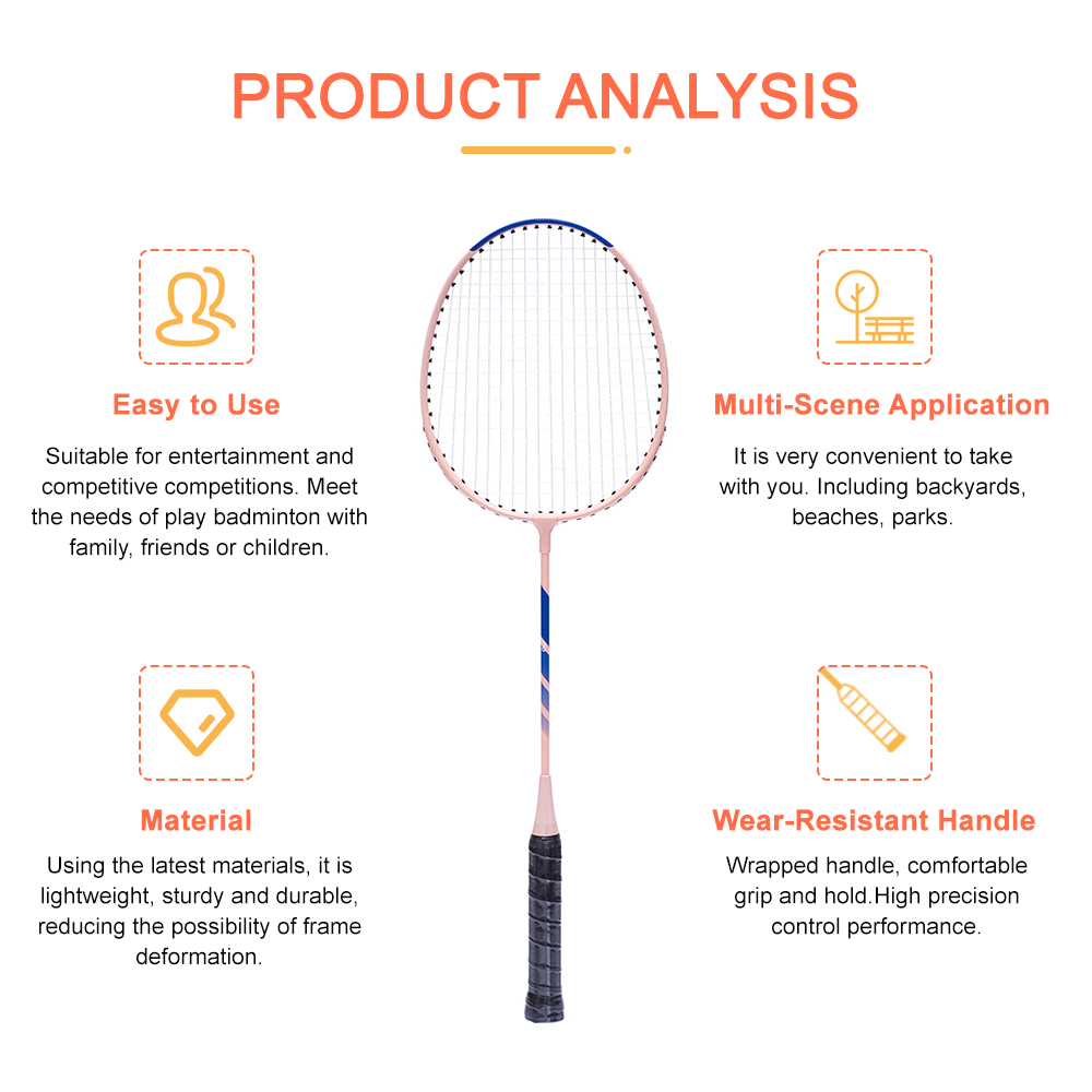 badminton racket with carbon fiber