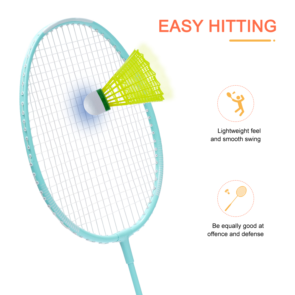 Custom Printed Professional High Tension Competition Training Lightweight Sport Iron Badminton Racket for Children