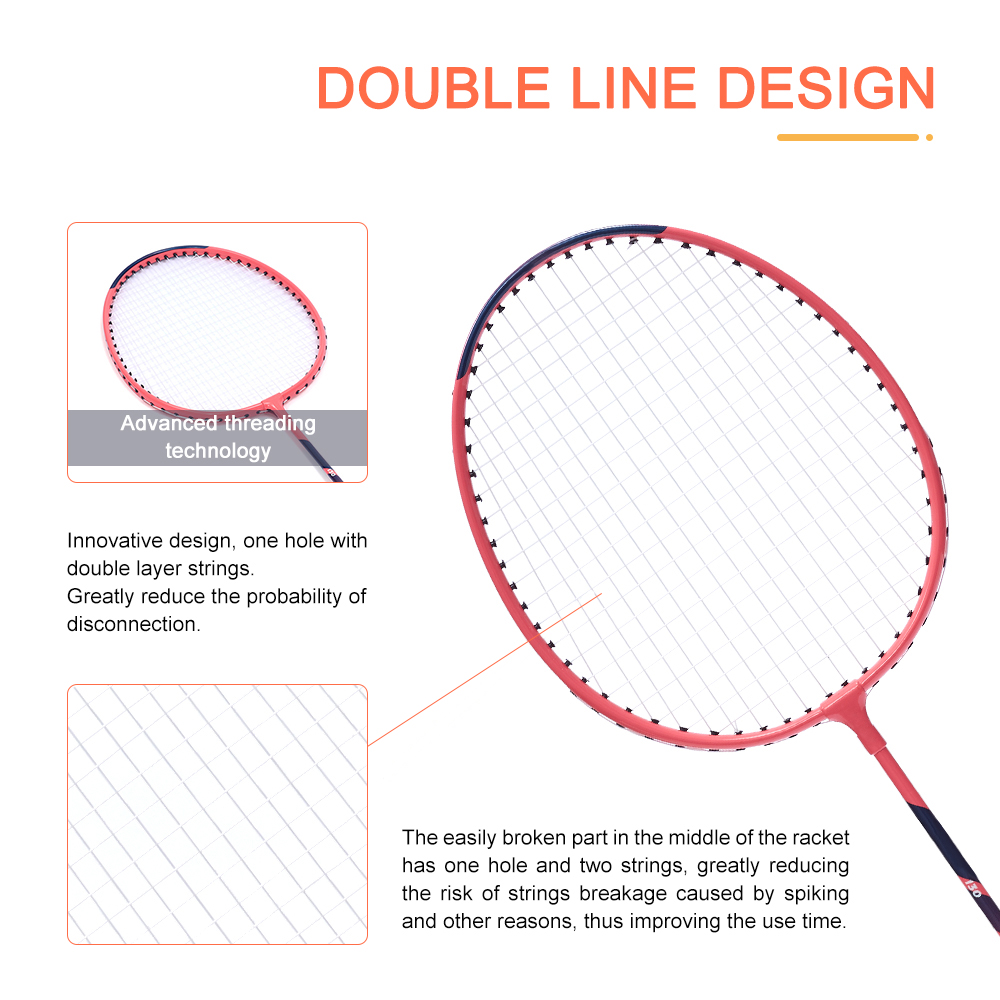 Customized Design Premium Quality Badminton Rackets Iron Rackets Perfect Grip Light Weight Match Training Racquets