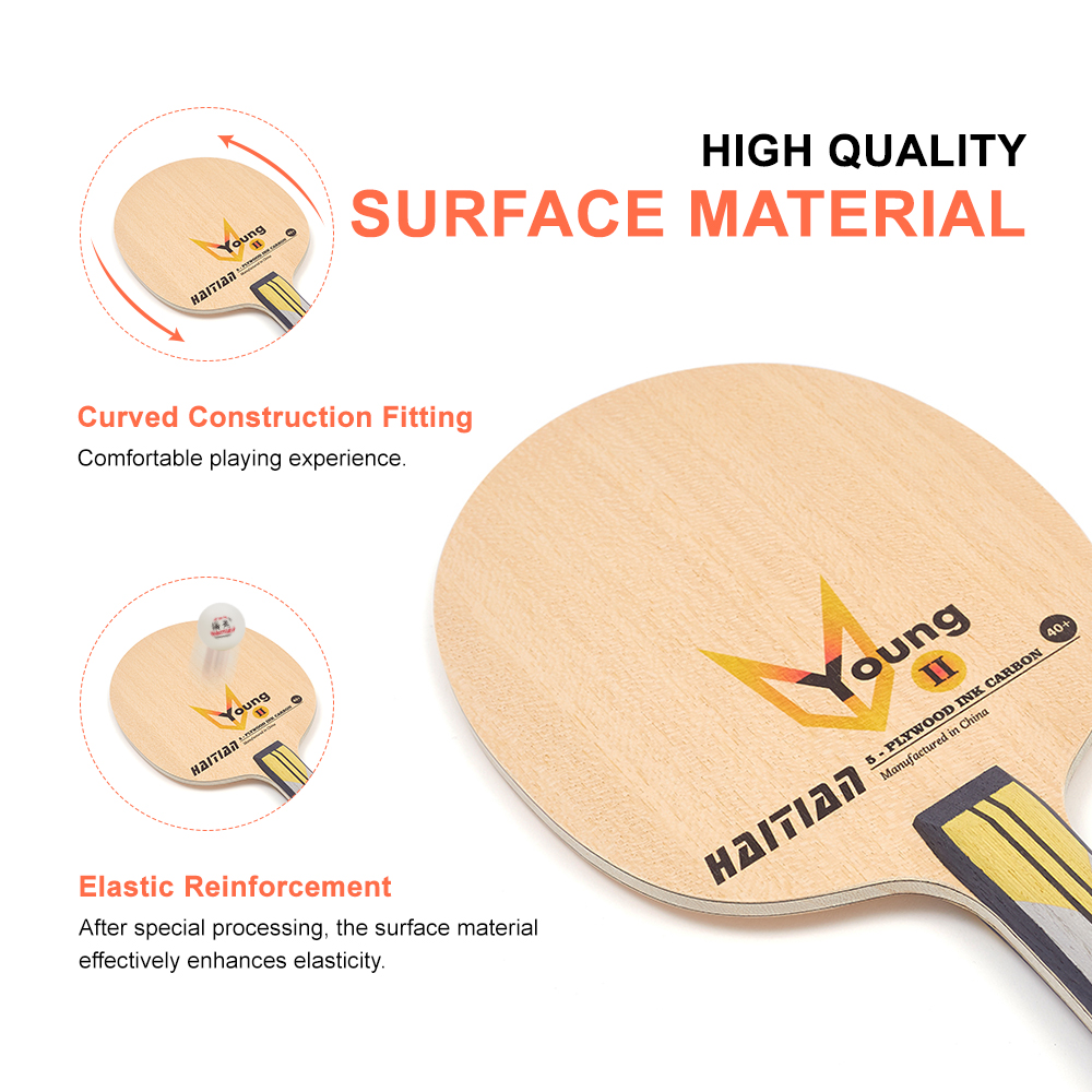 Custom Print Logo 5 Layer Pure Wood Bat Professional Ping Pong Paddle Table Tennis Blade