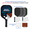 High End Professional Durable Single Carbon Fiber Pickleball Paddle Rough Surface Honeycomb Core Pickle Racket