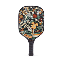 Factory Cheap Carbon Fiber UV Printed Surface Pickleball Paddle Polypropylene Core Pickle Ball Racket