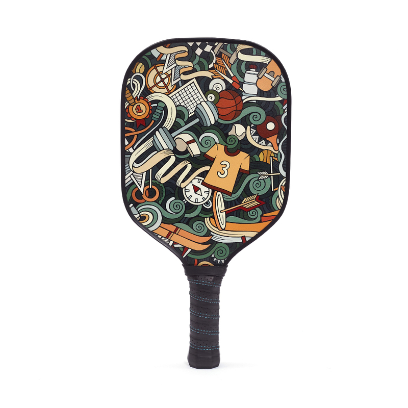 Factory Cheap Carbon Fiber UV Printed Surface Pickleball Paddle Polypropylene Core Pickle Ball Racket