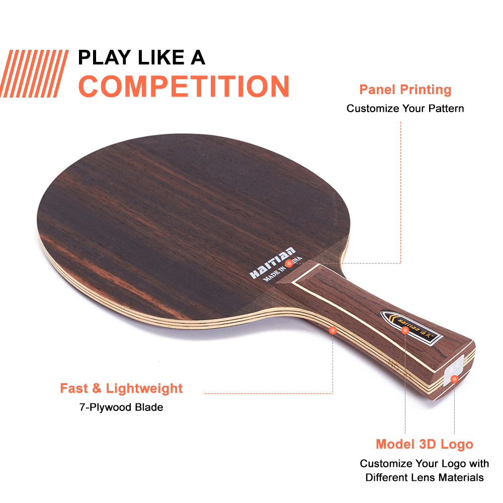 OEM Custom Table Tennis Blade Ayous Bat Pingpong Racket Baseboard ODM Printing Logo Ping Pong Blade