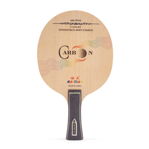 Haitian Professional Ash Surface Ayous Wood Handle Table Tennis Paddle Pingpong Blade with Carbon Fiber