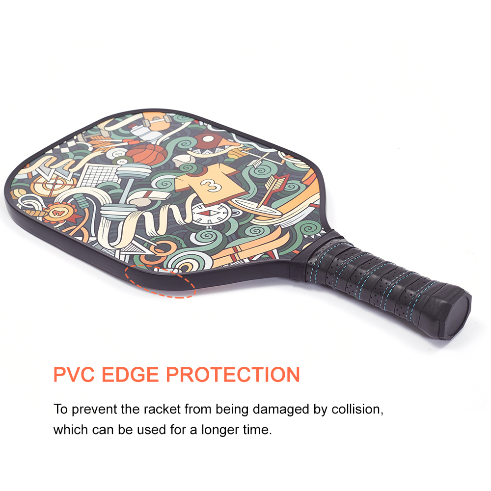 Factory Cheap Carbon Fiber UV Printed Surface Pickleball Paddle Polypropylene Core Pickle Ball Racket