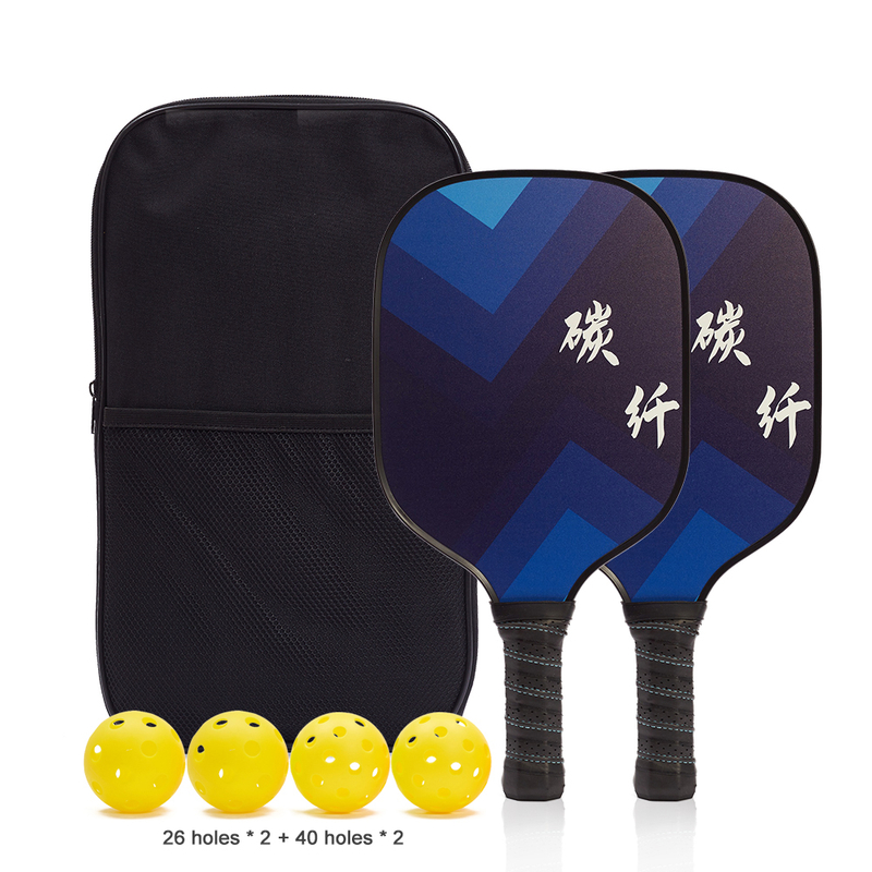 Pickleball Paddle Set of 2 16mm Carbon Fiber PP Honeycomb Core Unmatched Power And Spin Pickleball Paddle for Player