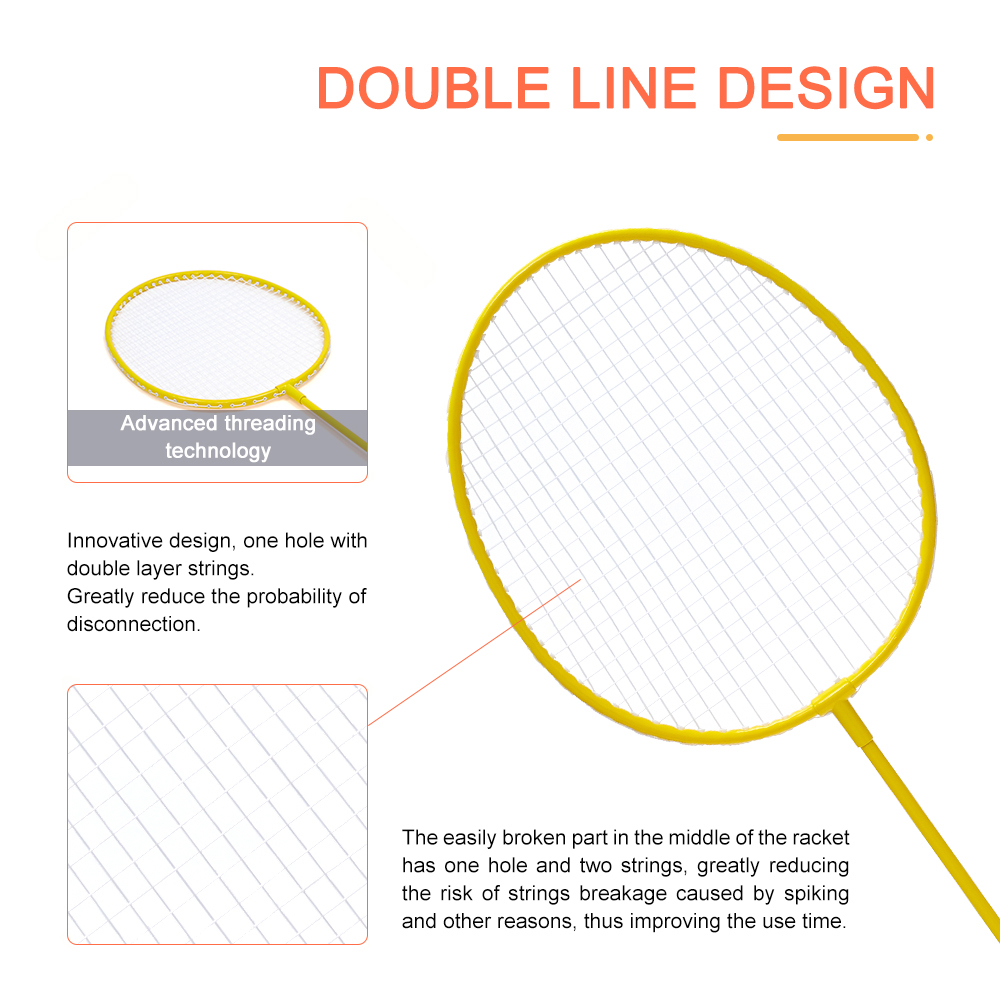 China Wholesale Low Price Professional Training Badminton Racquet Custom High Quality Iron Badminton Racket Set
