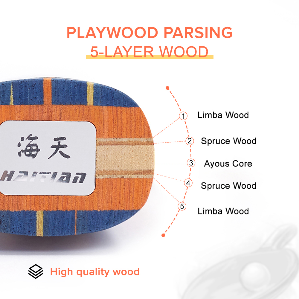 Professional Pingpong Baseplate Cheap Table Tennis Blade Selected Pure Wood 5 Player Table Tennis Baseboard