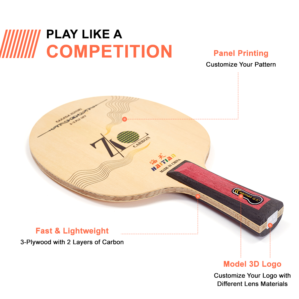 ZL Carbon Fiber Professional Table Tennis Bats Brand Table Tennis Racket Blade