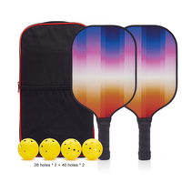 Pickleball Racket Factory Supply Custom Logo High Quality OEM Fiberglass Pickleball Paddle Set of 2 With Honeycomb Core