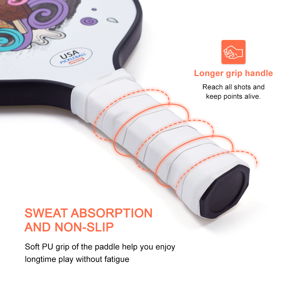 Ultra-light Fiberglass Pickleball Paddle For Athletic Training/Rimless Lightweight Glass Fiber Pickleball Paddle