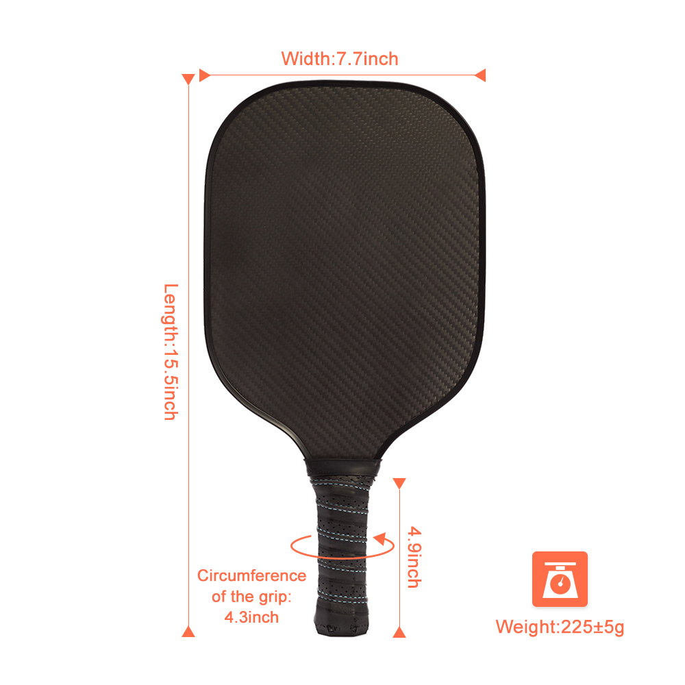 2025 New Pickleball Focus Training Paddle Custom Premium 3K Carbon Pickleball Training Paddle