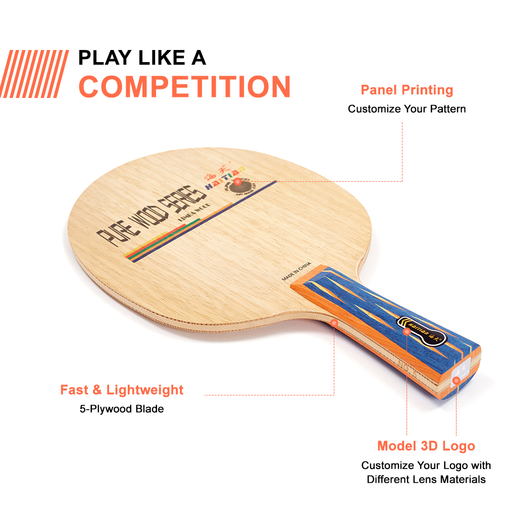 Professional Pingpong Baseplate Cheap Table Tennis Blade Selected Pure Wood 5 Player Table Tennis Baseboard